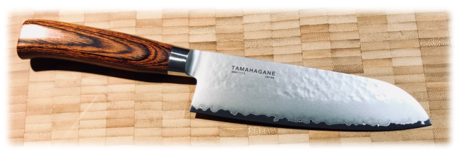 Couteau de cuisine japonais Tamahagane Tsubame Wood