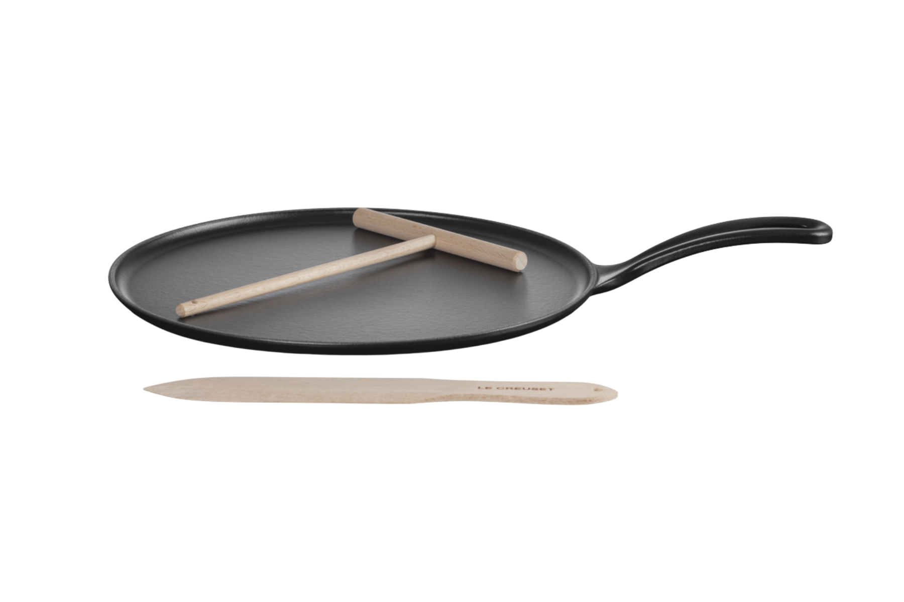 Poêle à crêpes en fonte émaillée Le Creuset 27 cm noir mat