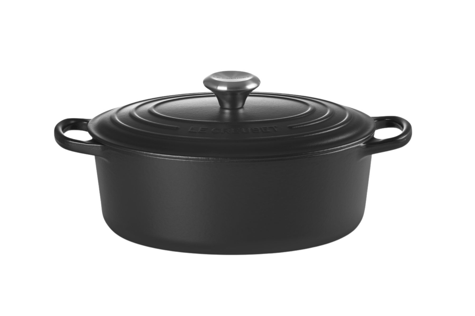 Cocotte en fonte Le Creuset ovale Noir mat - 35 cm