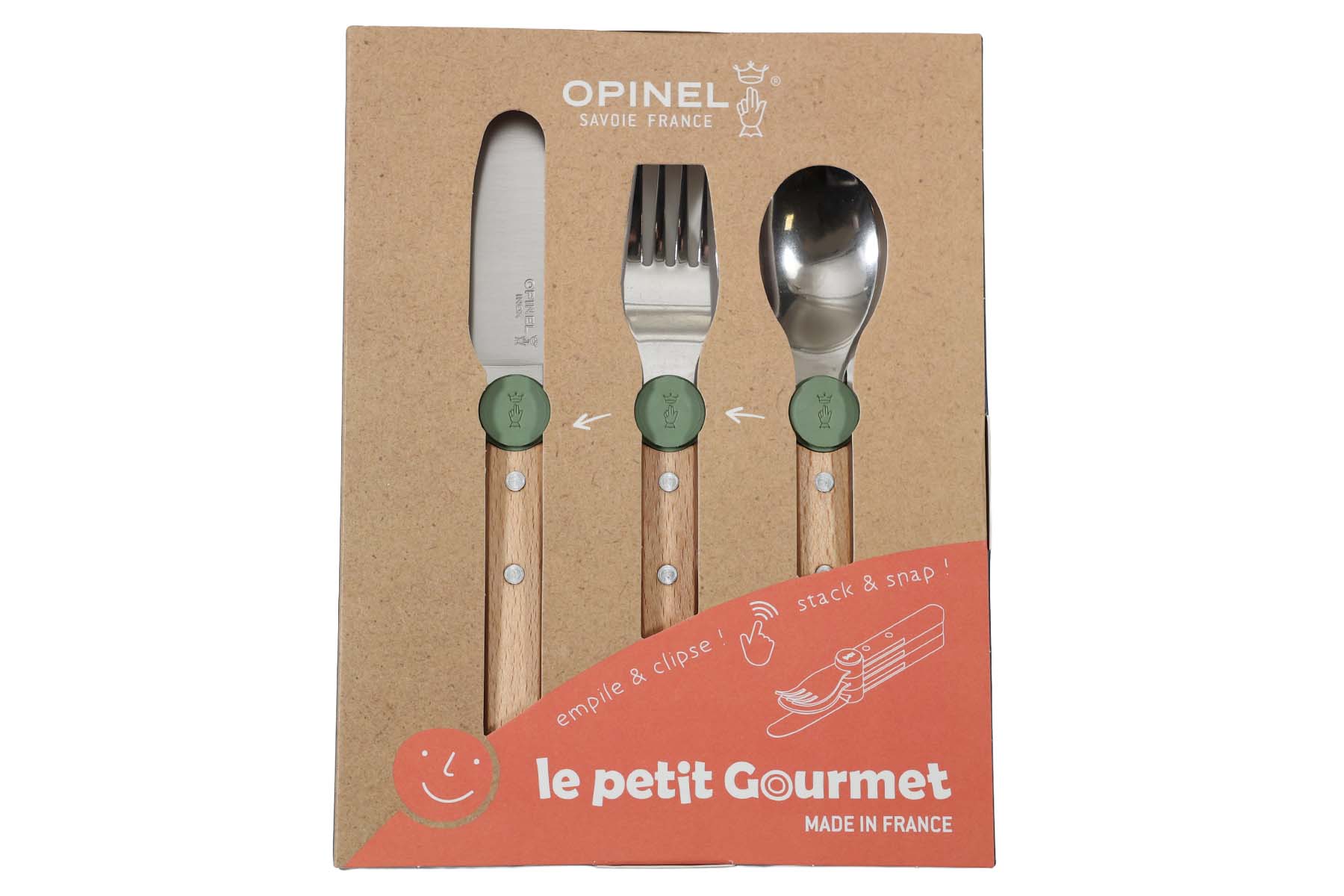 Coffret Opinel Le Petit Gourmet - vert olive