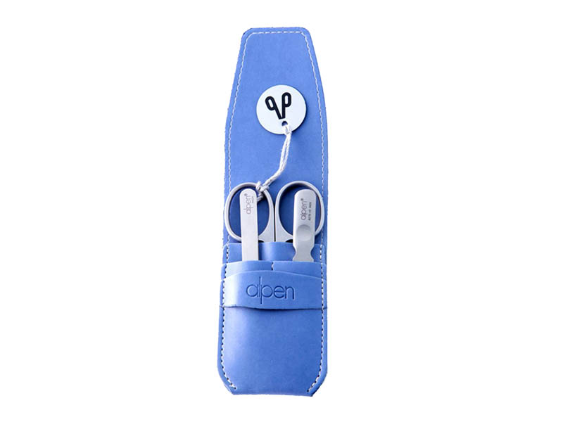 Pochette manucure 3 pièces  Alpen Young Line bleu glycine