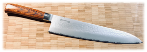 COUTEAU JAPONAIS DE CUISINE - TAMAHAGANE GAMME TSUBAME WOOD - CHEF 27 CM