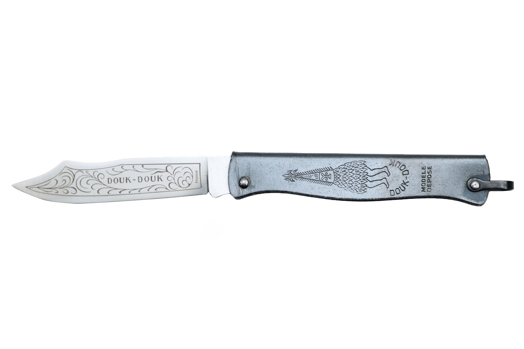 Couteau Douk-Douk par Cognet lame carbone - manche 9 cm métal bronze d'arme