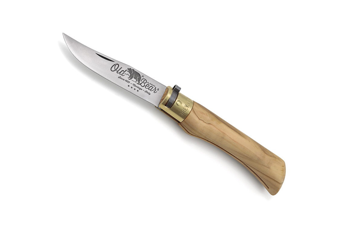 Couteau Old Bear taille L - manche 12 cm olivier