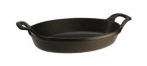 Plat ovale Staub en fonte noir mat 32 cm