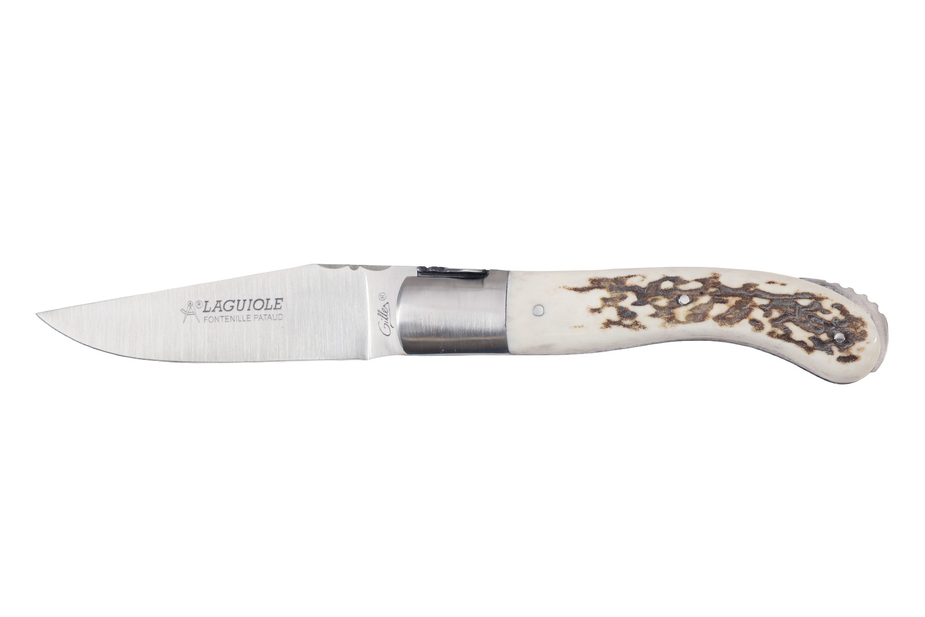 Couteau Laguiole Gilles Fontenille Pataud Sport - manche 13 cm cerf