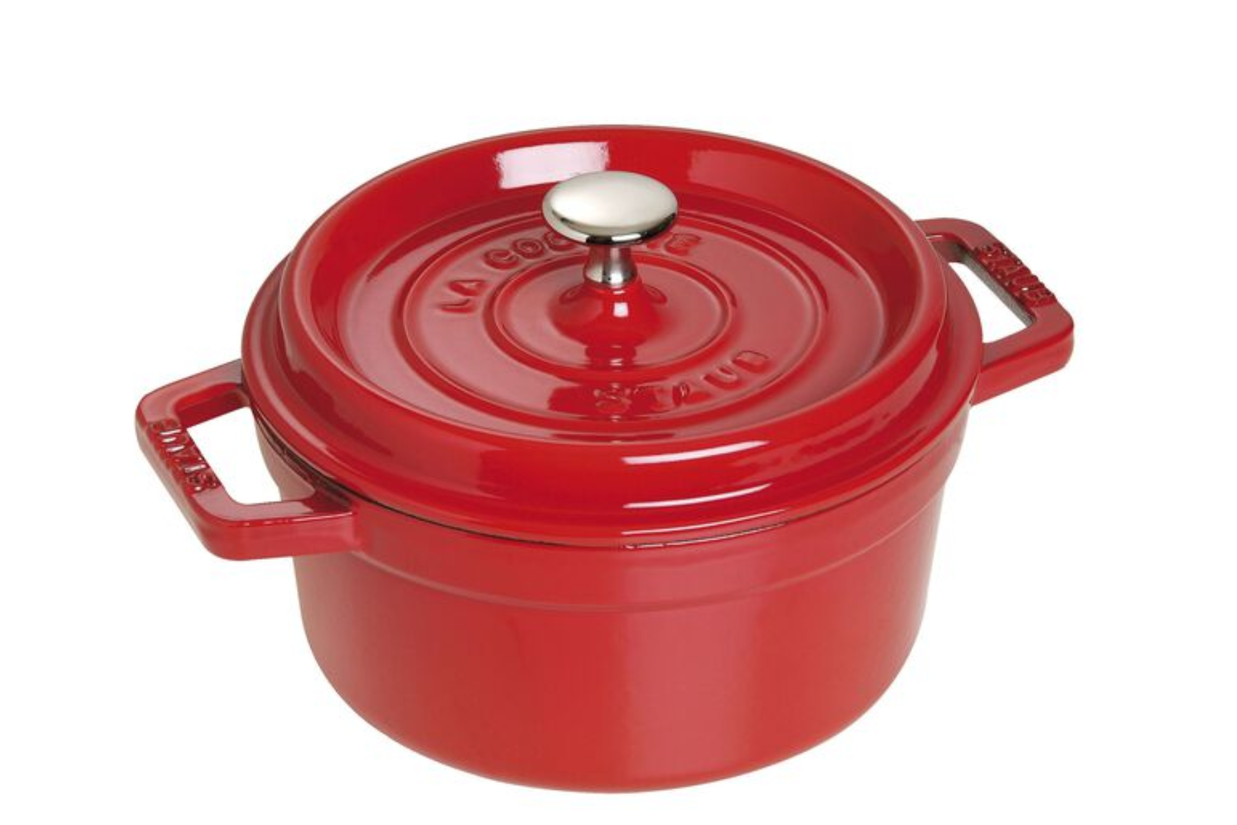 Cocotte en fonte Staub ronde cerise - 20 cm