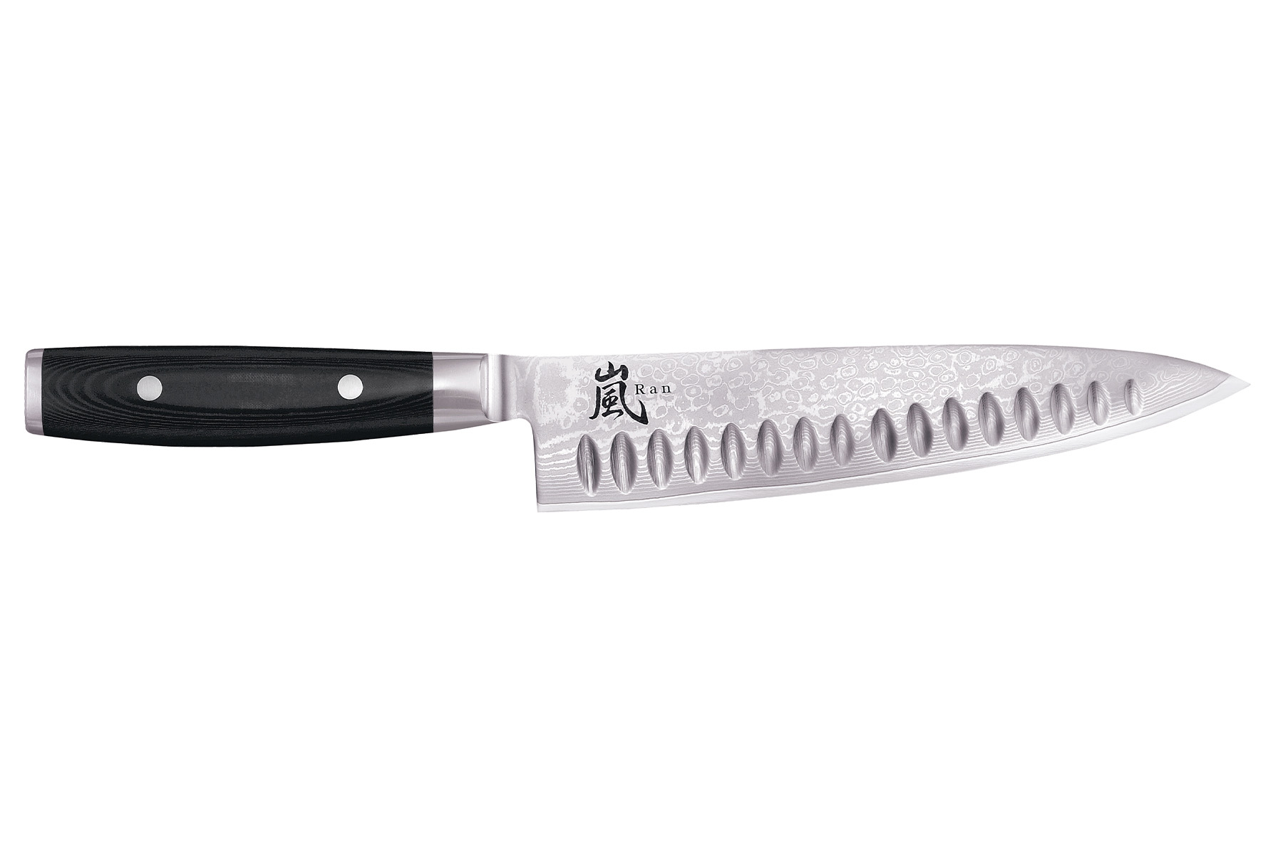 Couteau japonais Yaxell Ran - Couteau de chef 20 cm lame alvéolée