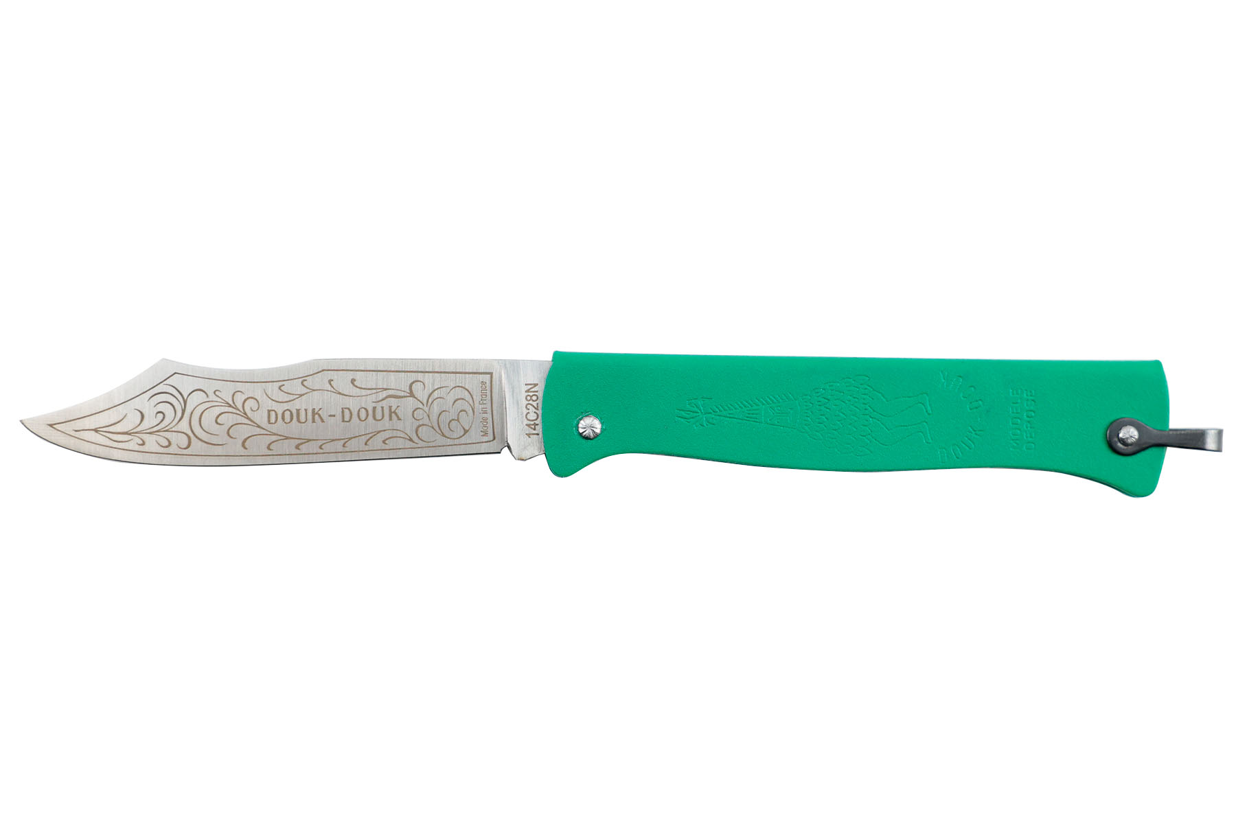 Couteau Douk-Douk par Cognet couleur vert - Nouvelle version