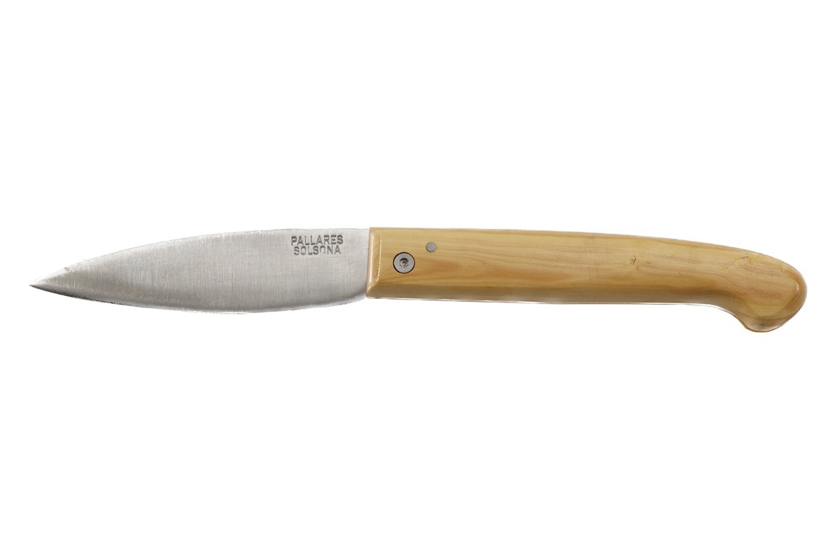 Couteau Pallarès Solsona - Couteau de poche Pastor n°1 en buis - 9 cm acier carbone