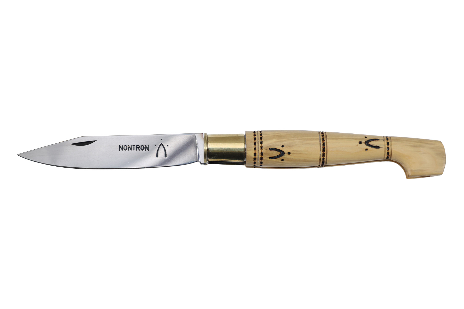 Couteau Nontron n°22 manche sabot 10.5 cm - Buis