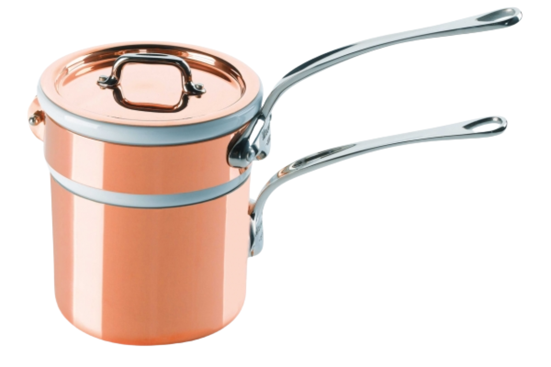 Bain-marie en cuivre Mauviel M'Héritage 12 cm - manche fonte d'inox