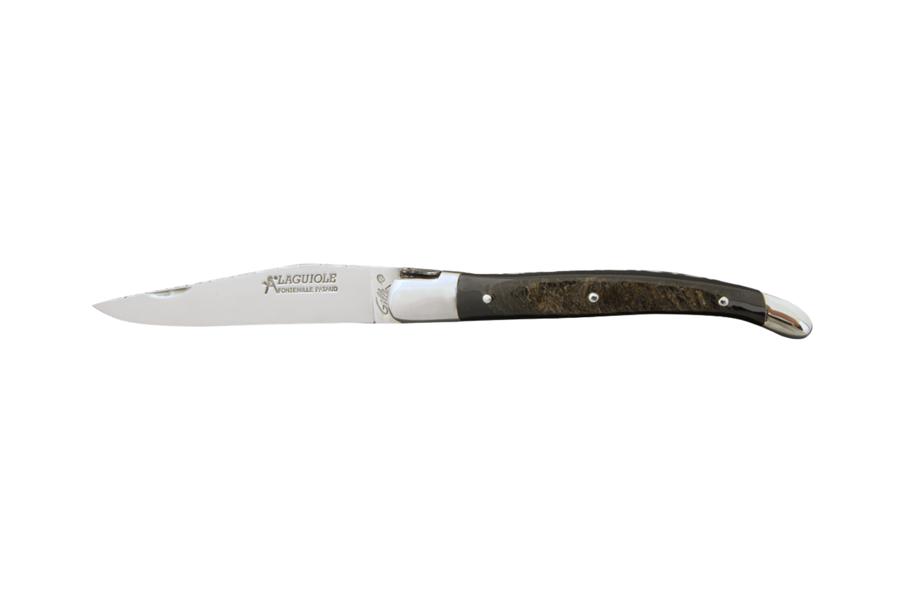 Couteau Laguiole Gilles Fontenille Pataud Tradition - manche 12 cm corne de buffle brute