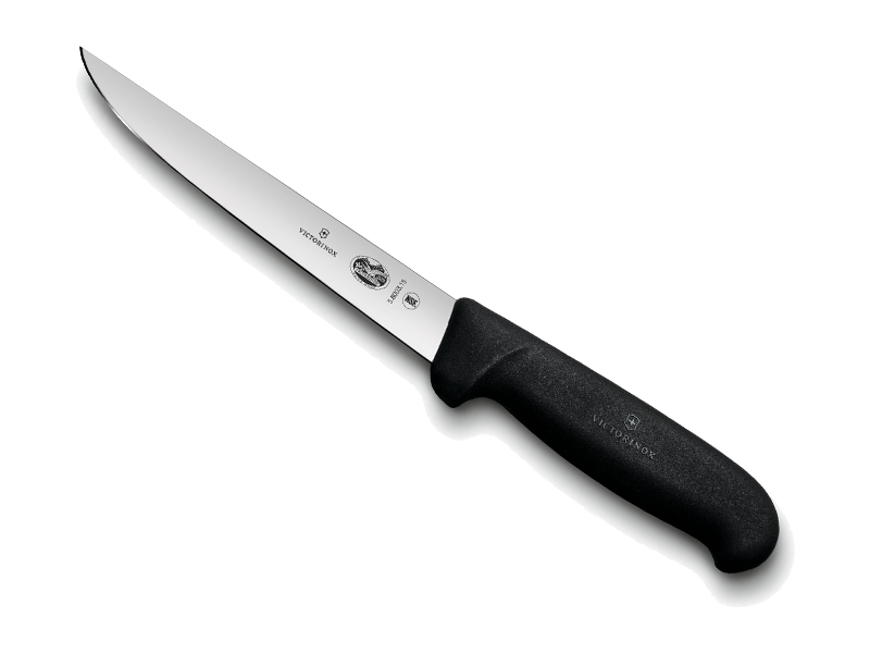 Couteau à saigner/découper Victorinox lame 12 cm - Manche Fibrox noir