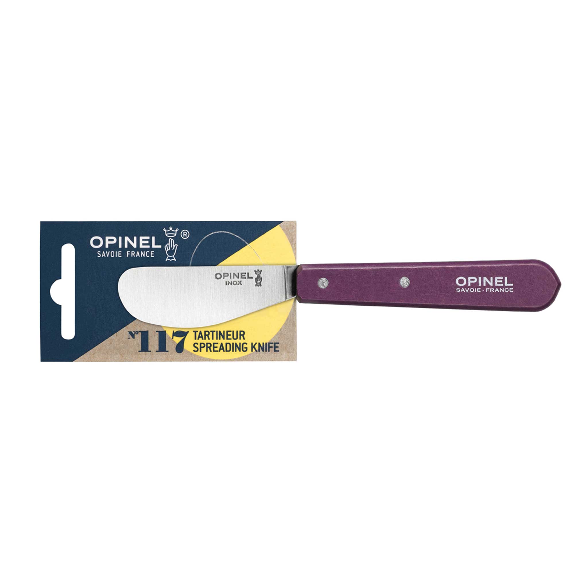 Couteau Opinel tartineur n°117 - aubergine