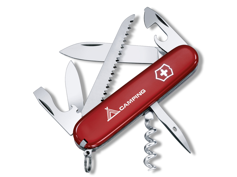 Couteau suisse Victorinox Camper logo camping - rouge