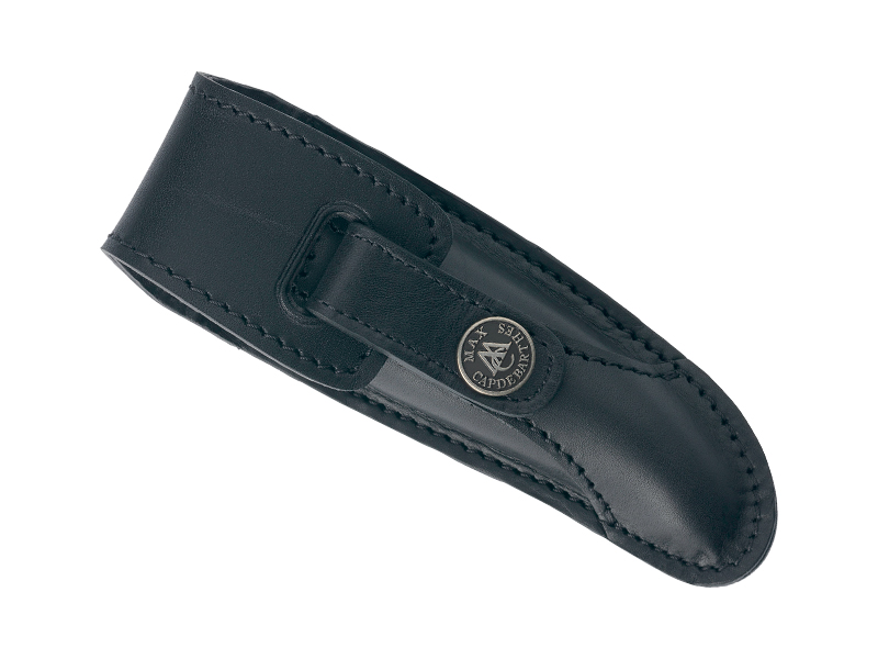 Etui cuir noir Max Capdebarthes Laguiole Prestige 11 cm