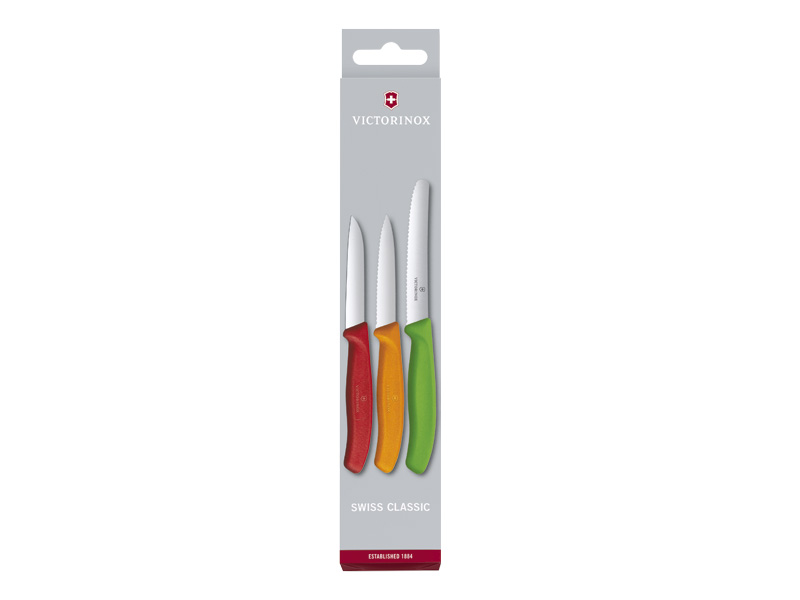Set de 3 couteaux office Victorinox Swiss Classic assortis