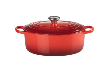 Cocotte en fonte Le Creuset ovale Cerise - 33 cm