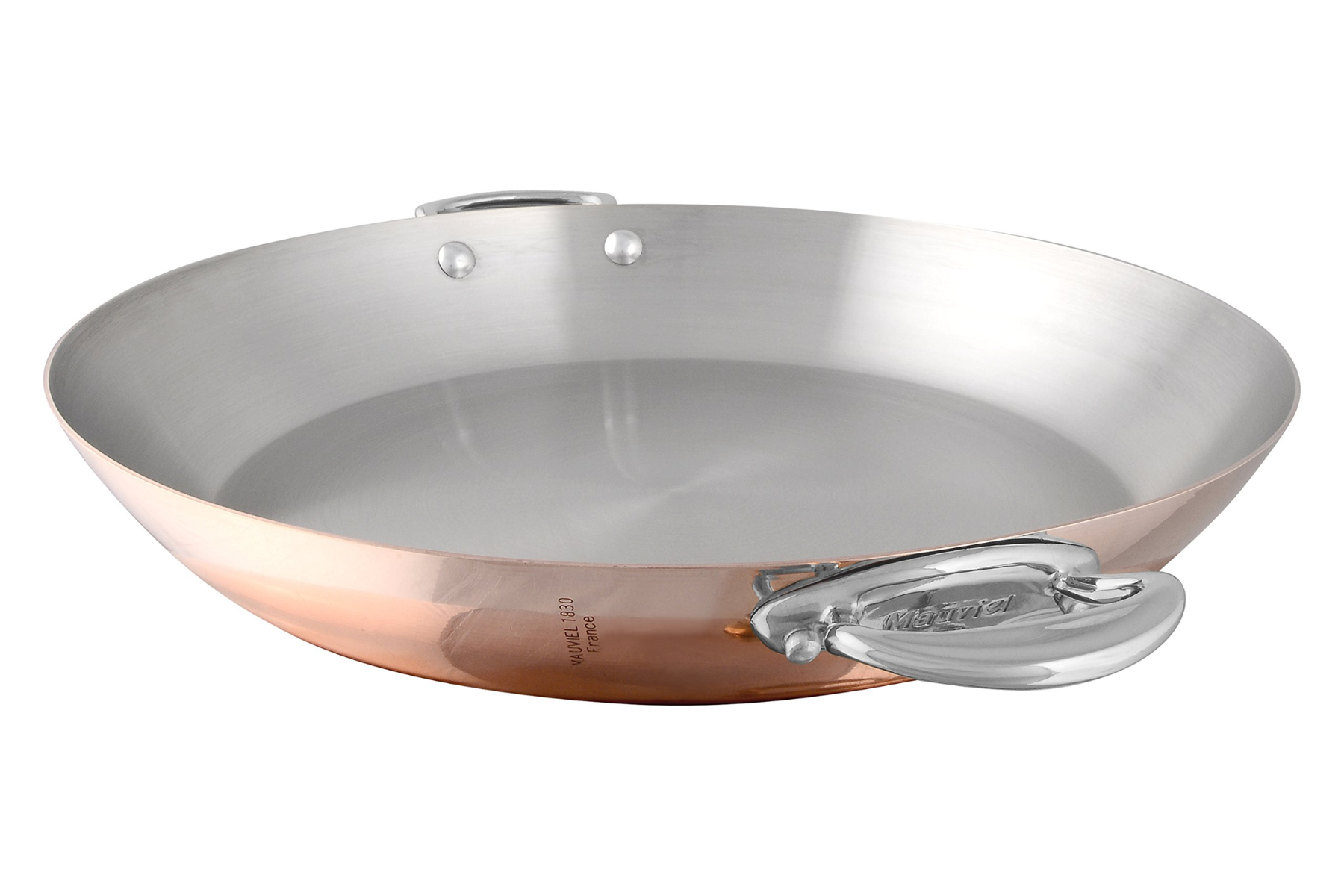 Plat rond Mauviel M'Héritage M'150s cuivre inox - 12 cm