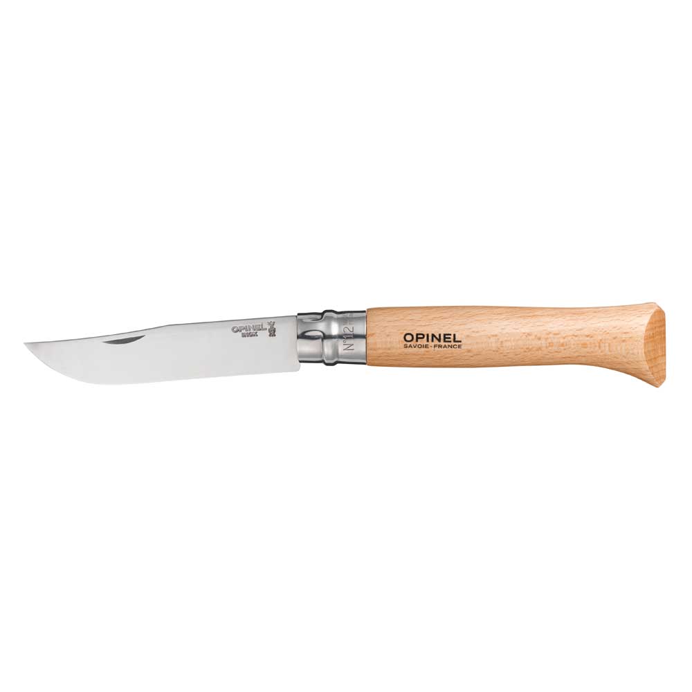 Boite de 12 Couteaux Opinel N°12 lame inox manche en hêtre