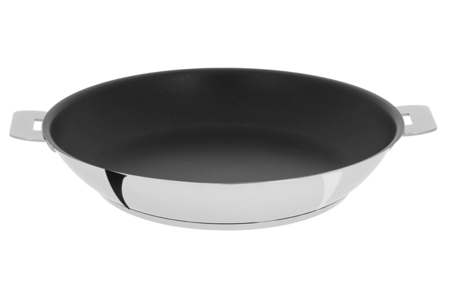 Poêle inox antiadhésive Cristel Mutine amovible - 22 cm