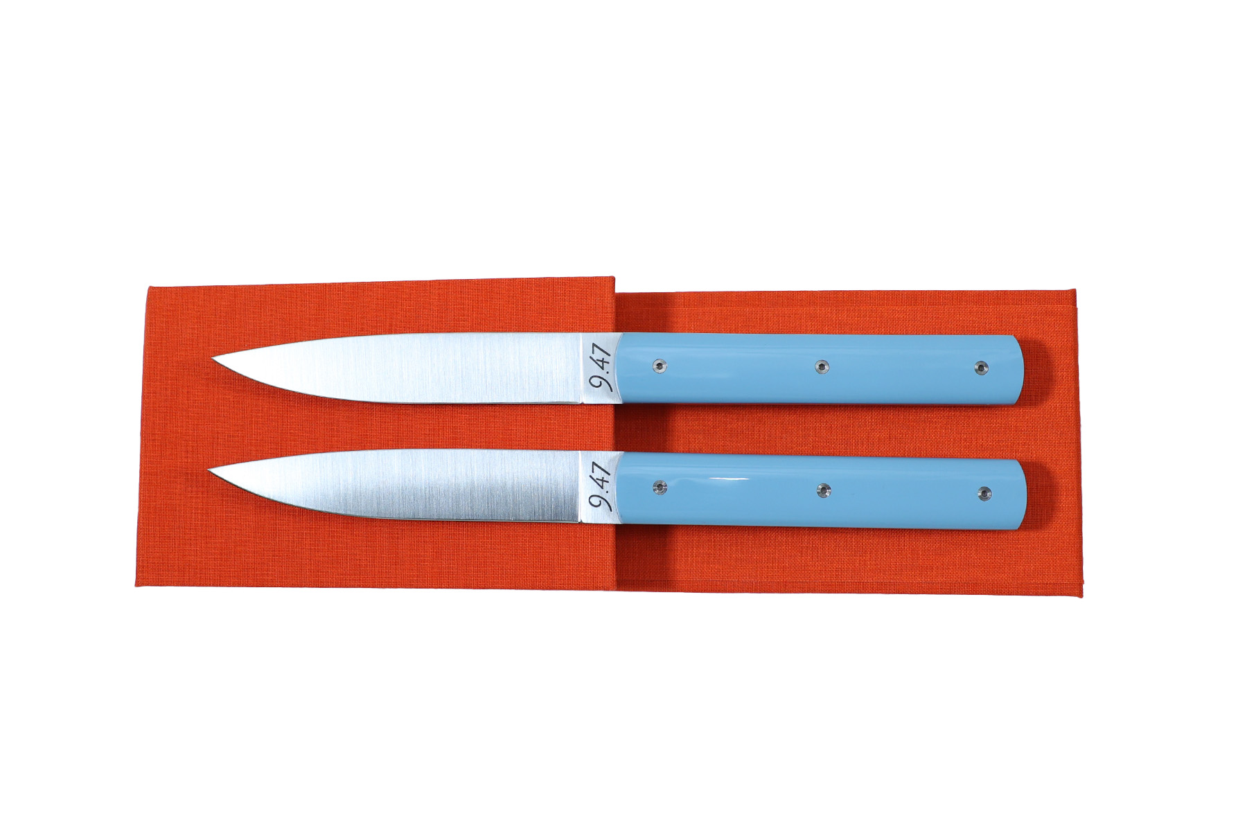 Coffret de 2 couteaux de table 9.47 Atelier Perceval - Bleu céladon