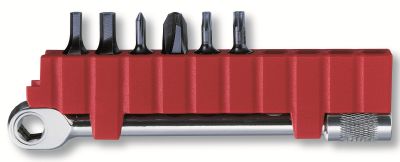 Support + clé à cliquet + embouts pour Swisstool Victorinox