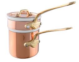 Bain-marie en cuivre Mauviel M'Héritage 14 cm - manche bronze