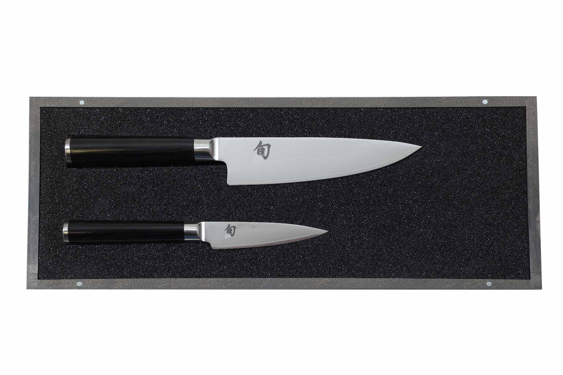 Coffret 2 couteaux japonais Kai Shun Classic damas - Couteau d'office et couteau de chef