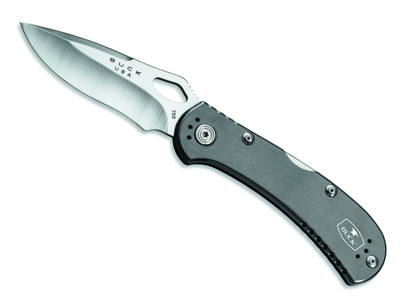 Couteau Buck Spitfire n° 0722GYS1 - manche 11 cm aluminium anodisé gris