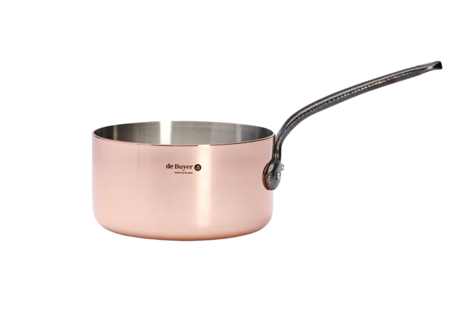 Casserole De Buyer Inocuivre 14 cm - manche fonte d'acier