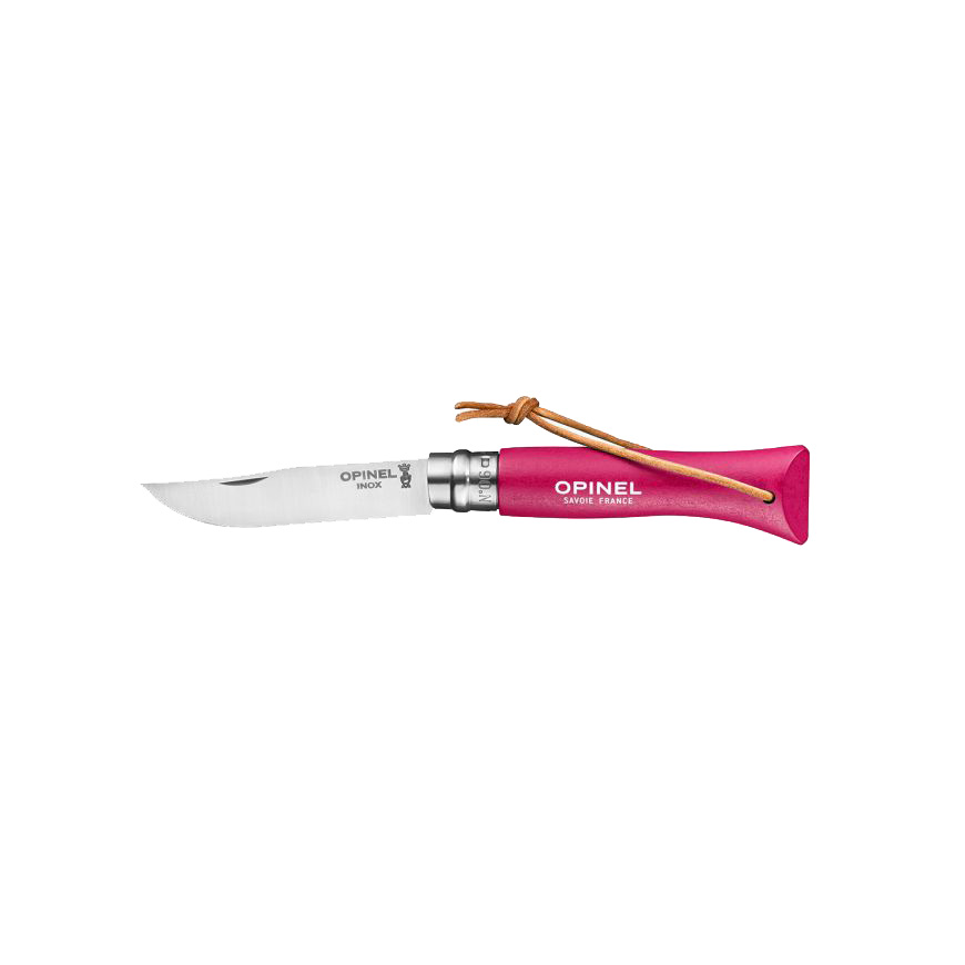 Couteau Opinel n°06 baroudeur - framboise