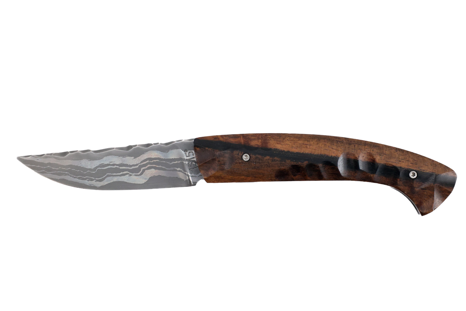 Couteau artisanal 1515 de Manu Laplace - ébène du Cameroun