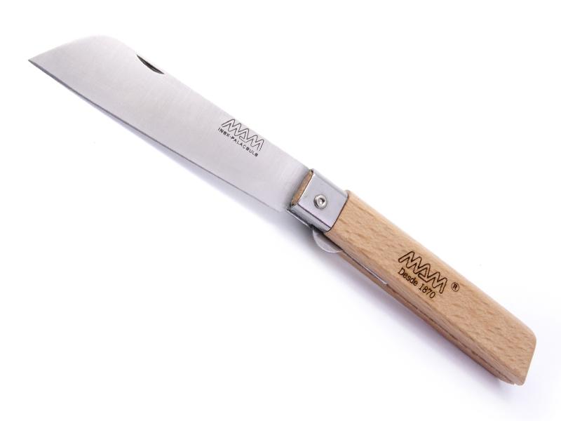 Couteau M.A.M lame pied de mouton - manche 10 cm hêtre