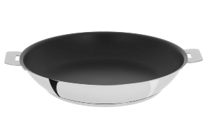 Poêle inox antiadhésive Cristel Mutine amovible - 22 cm