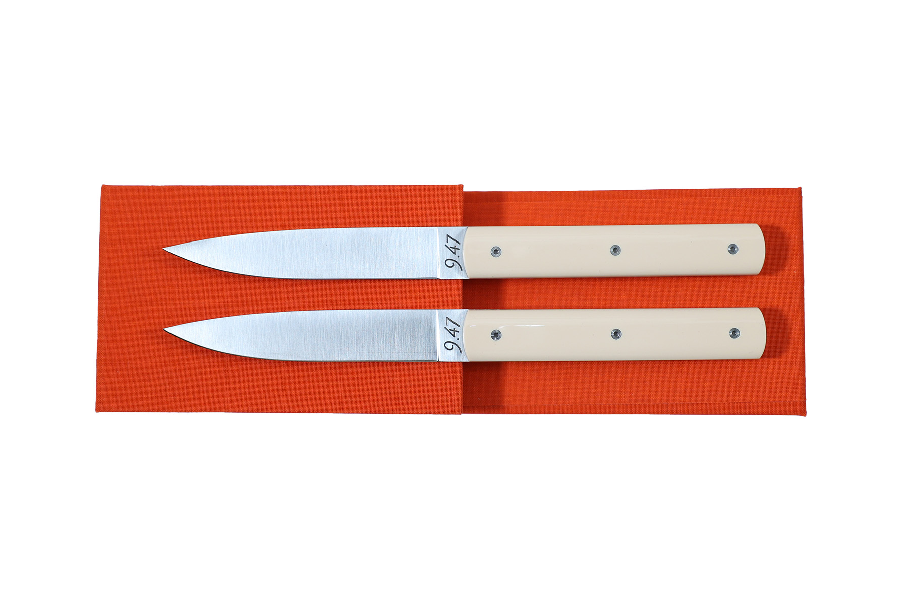 Coffret de 2 couteaux de table 9.47 Atelier Perceval - Ivoire