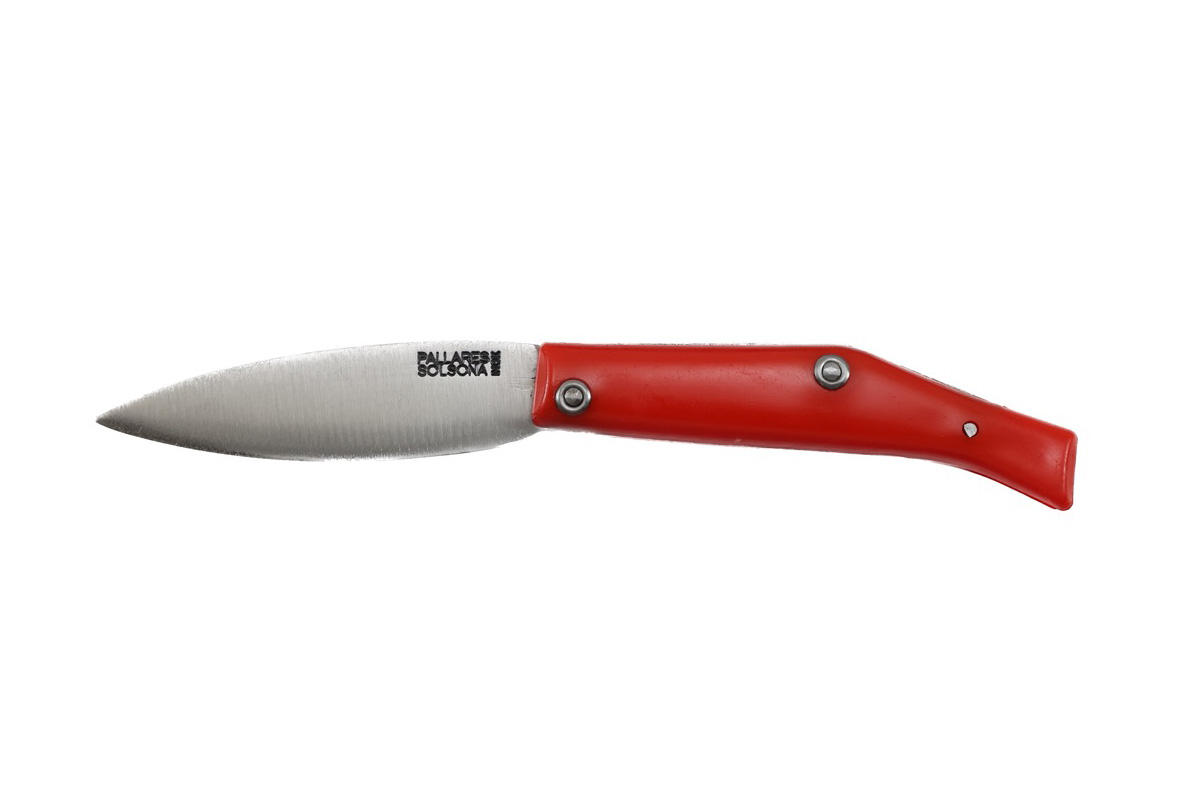 Couteau Pallarès Solsona - Couteau de poche Común n°00 rouge - 7 cm acier inox