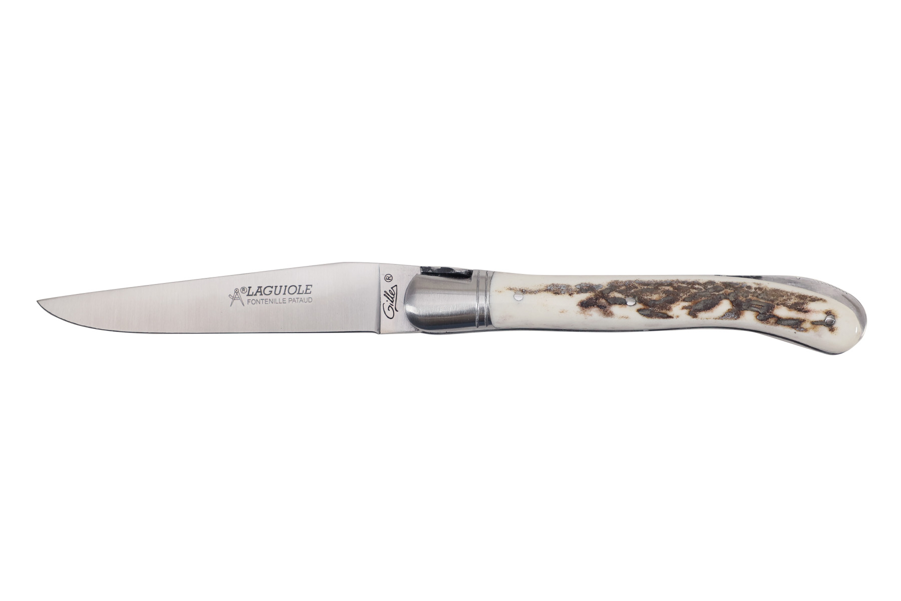 Couteau Laguiole Gilles Fontenille Pataud modèle Nature 12 cm - bois de cerf