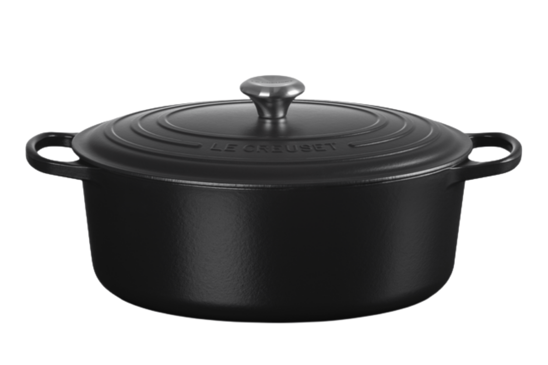 Cocotte en fonte Le Creuset ovale Noir mat - 33 cm