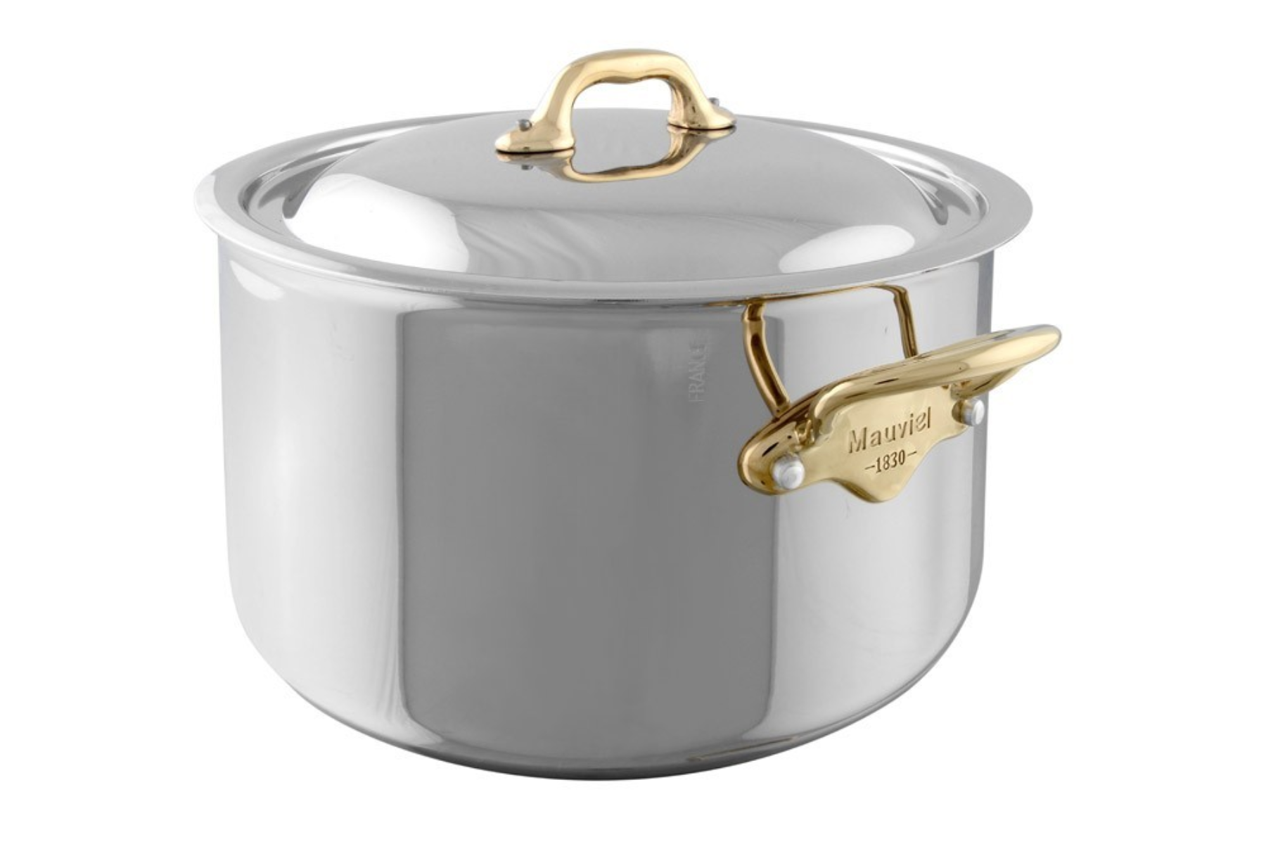 Cocotte Mauviel M'Cook couvercle 20 cm - monture bronze