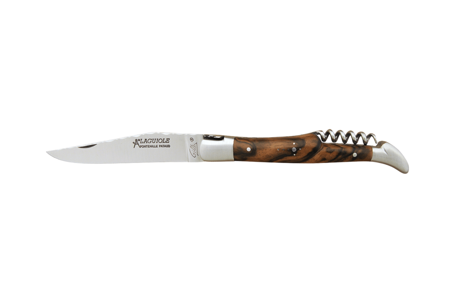 Couteau Laguiole Gilles Fontenille Pataud Tradition 2 pièces - manche 12 cm noyer