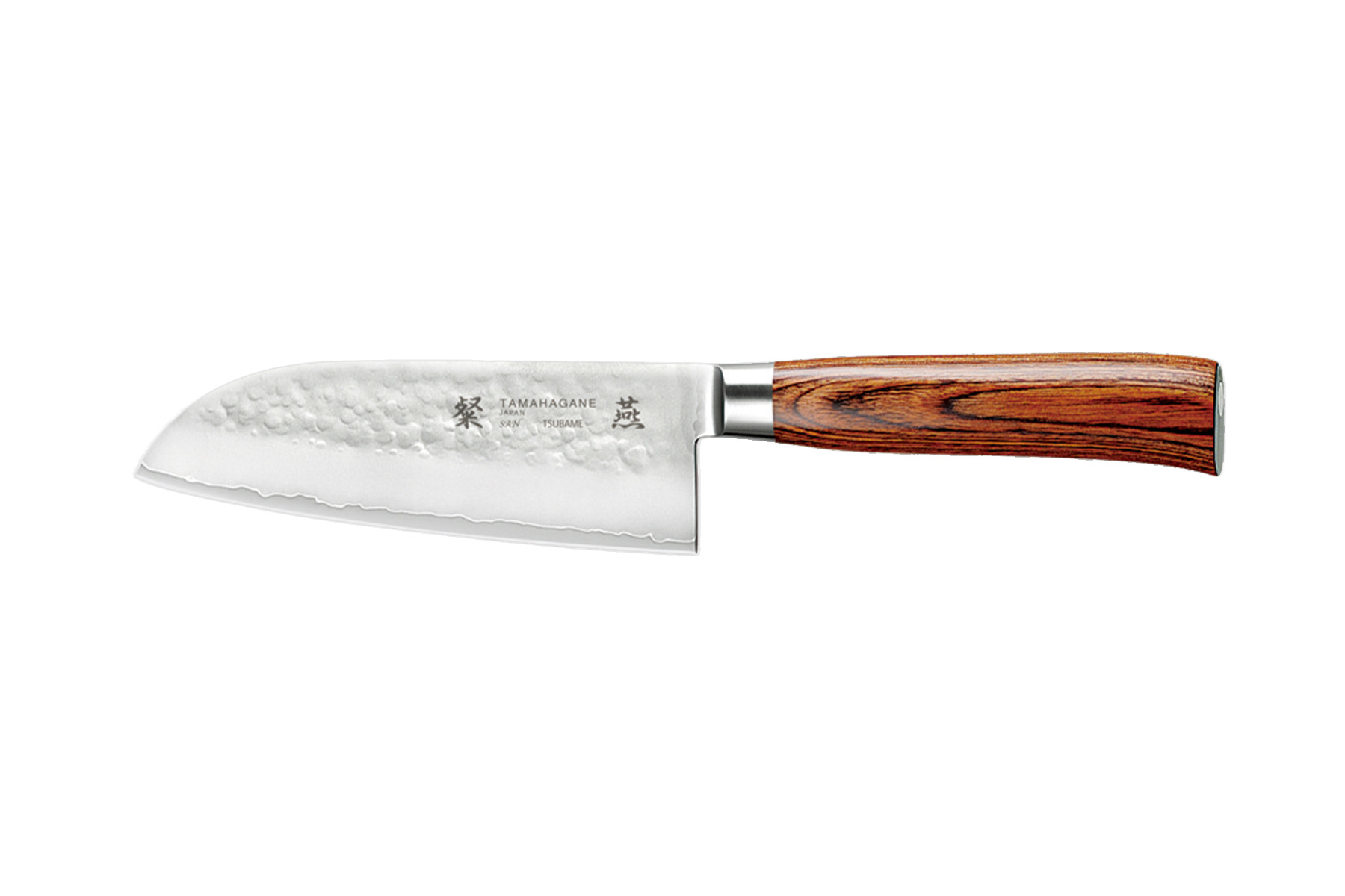 Couteau japonais Tamahagane Tsubame pakkawood - couteau santoku 12 cm