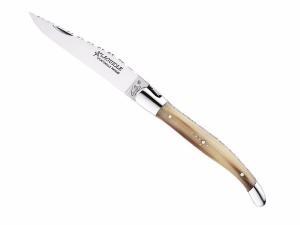COUTEAU LAGUIOLE GILLES FONTENILLE-PATAUD - TRADITION POINTE DE CORNE 12CM INOX