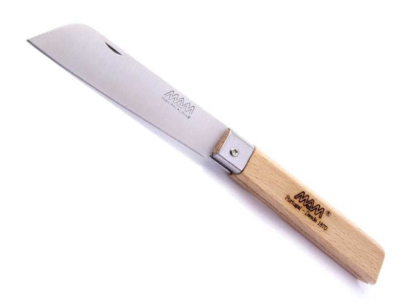 Couteau M.A.M lame pied de mouton - manche 10 cm hêtre