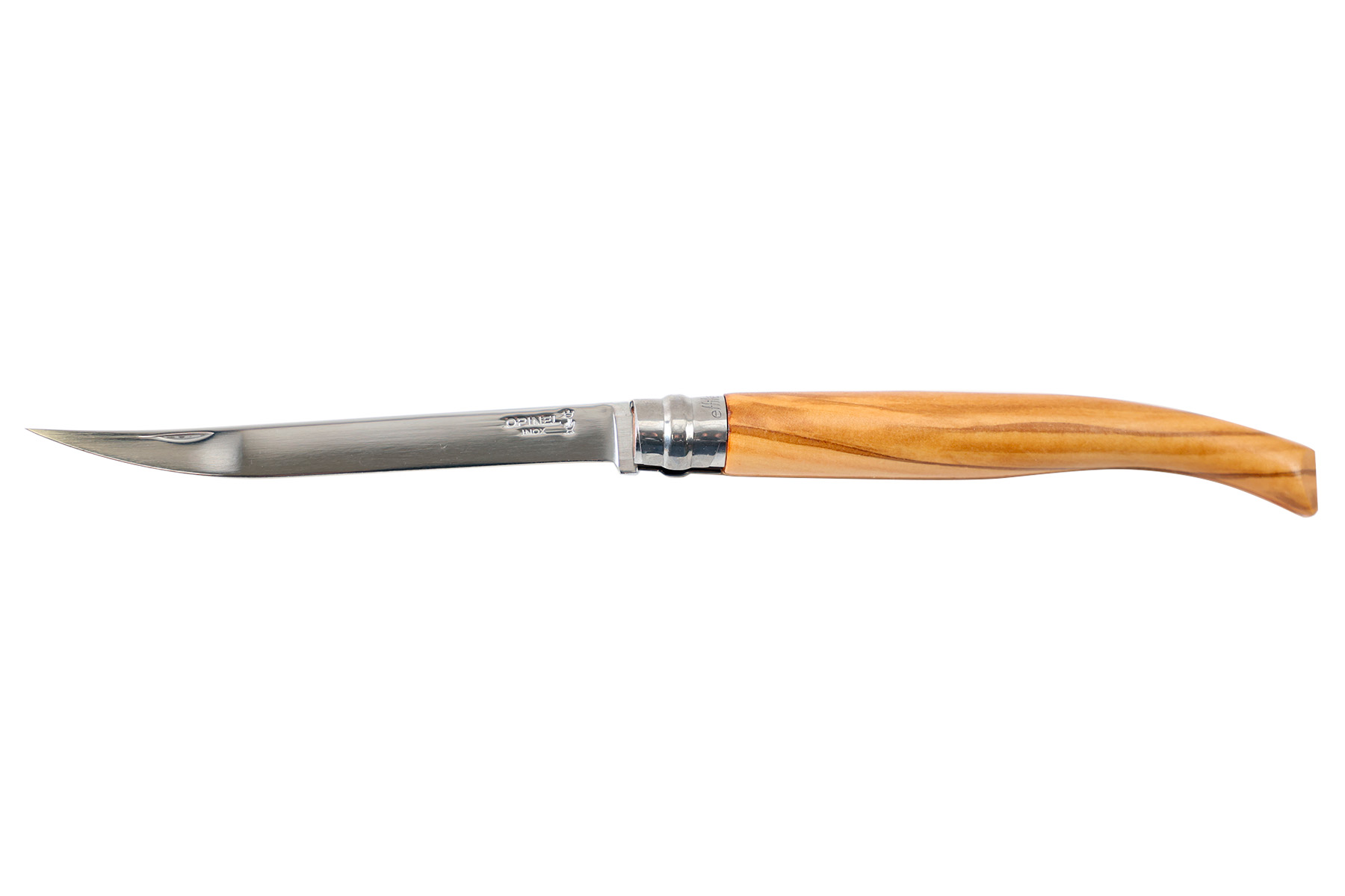 Couteau Opinel n°15 lame effilée inox - olivier - nouvelle version