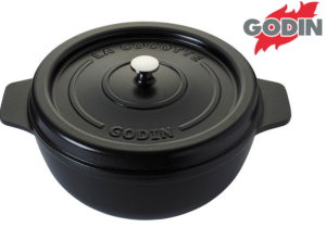 COCOTTE GODIN RONDE EN FONTE - NOIRE - Ø 19 CM
