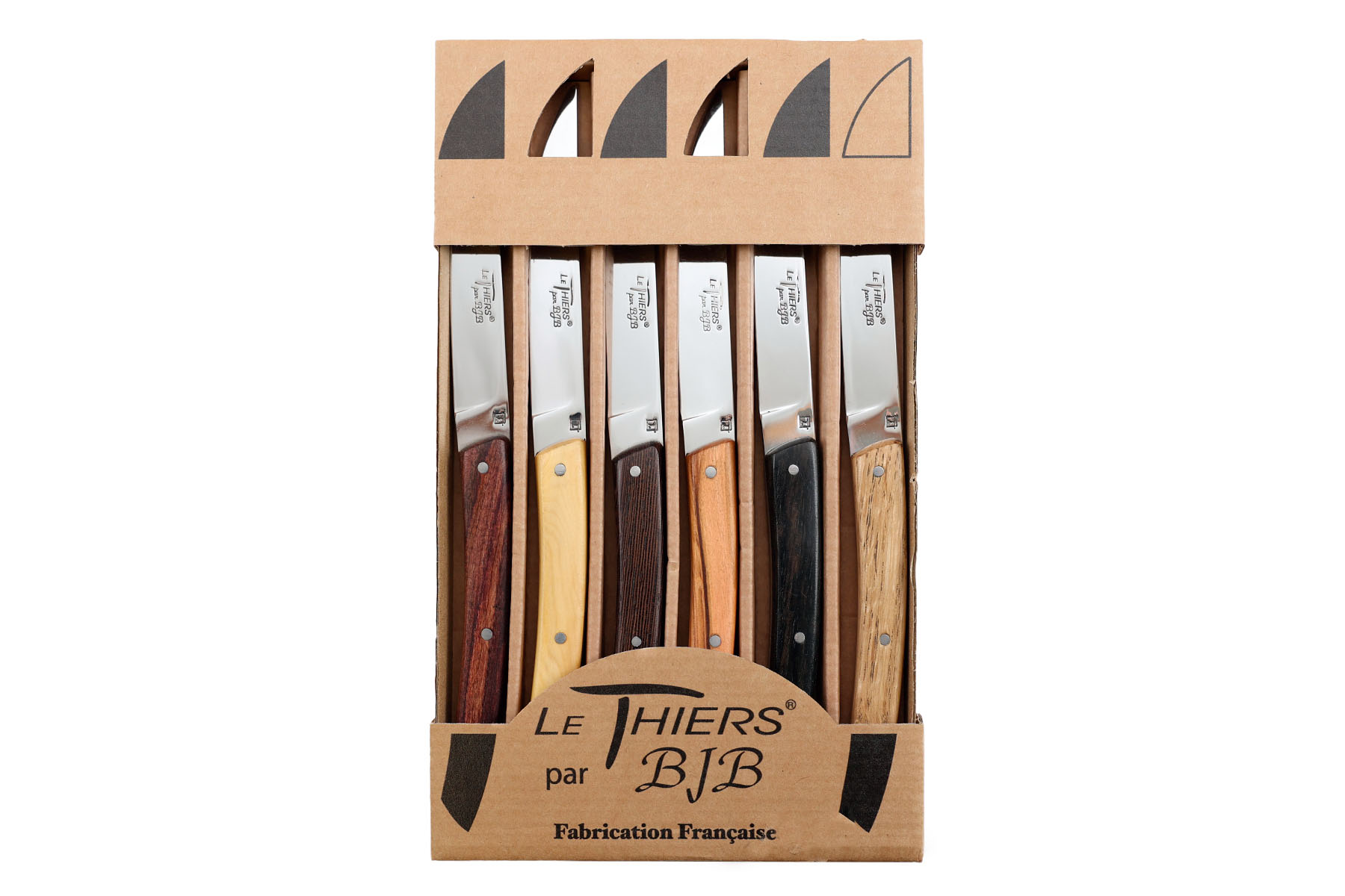 Coffret de 6 couteaux Le Thiers par BJB - modèle Le thiers multibois