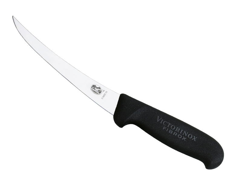 Couteau à désosser Victorinox lame dos renversé 12 cm - Manche Fibrox noir