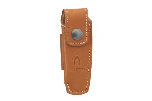 Étui couteau de poche Nontron N°22 cuir fauve 10.5 cm